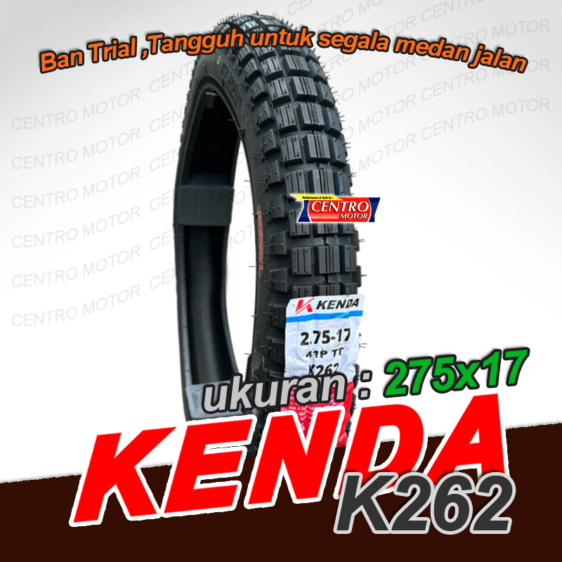 KENDA K262 275x17.Ban trial motif classic WAFFLE untuk motor bebek ring 17.GRAND,SUPRA,C70