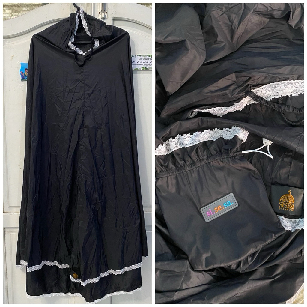Preloved mukena travel sisesa black