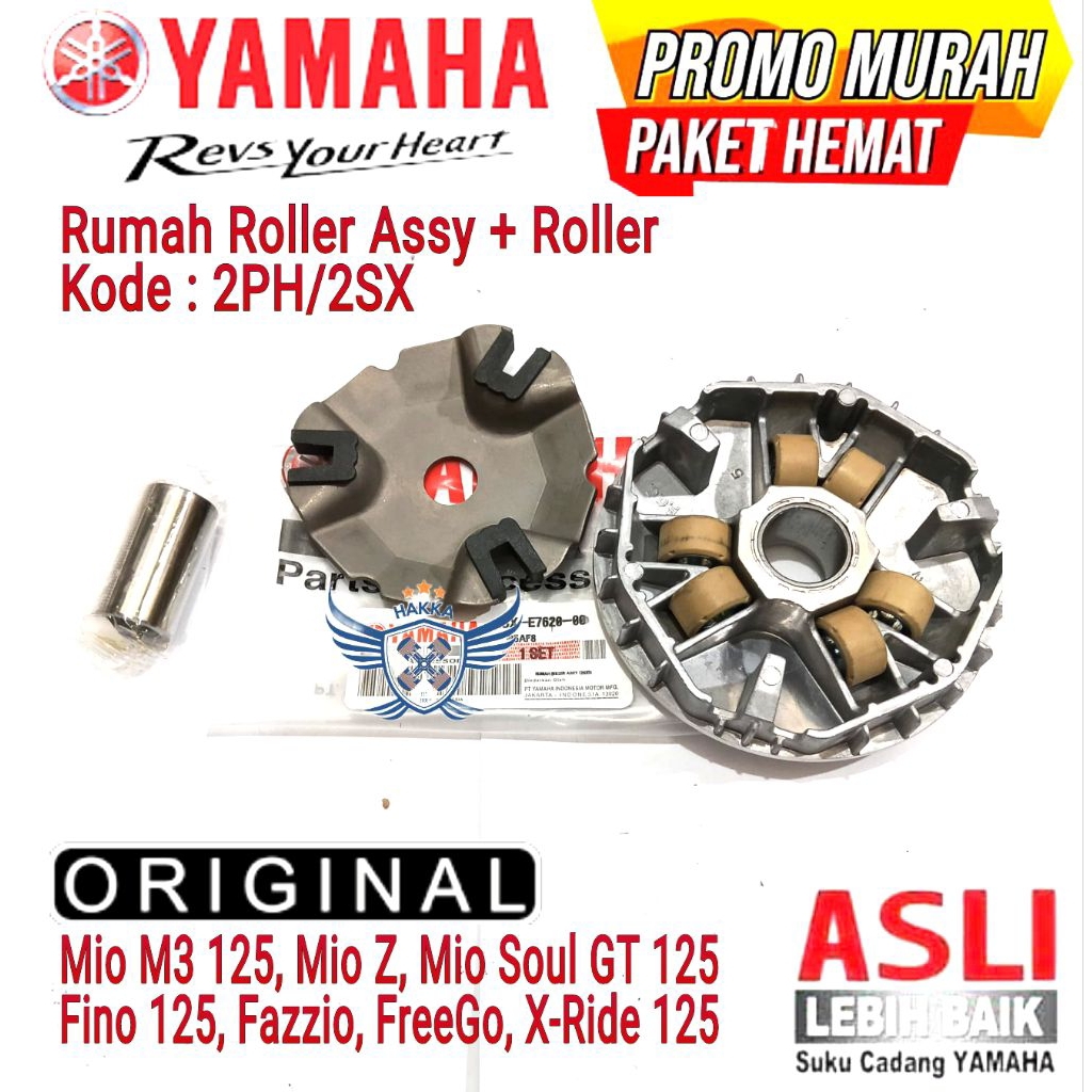 2PH 2SX Rumah Roller Assy + Roller Set Rumah Roller Yamaha Mio M3 2PH - Desain Original, Tahan Lama,