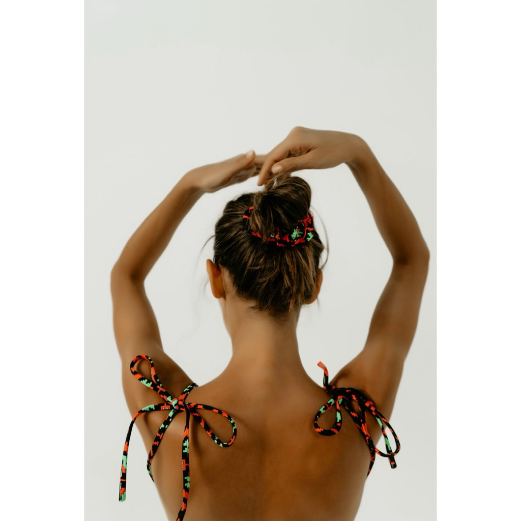 Scrunchie Tenun Dayak Merah | Ikat Rambut Wanita