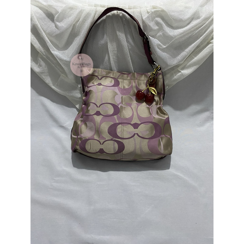 (Authentic) Coach Penelope Optic Hobo Bag Purple Pink Rare