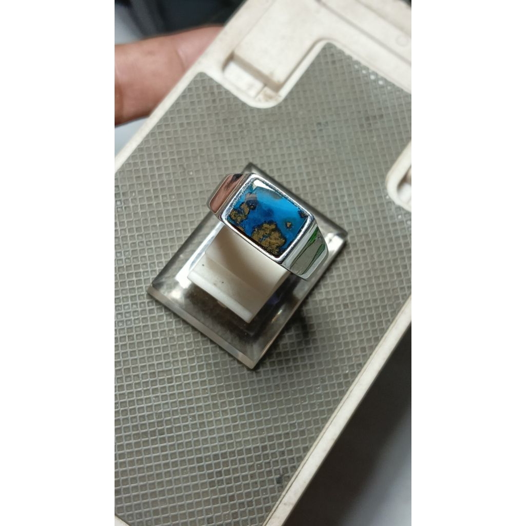 natural cincin batu akik bacan doko kotak cutting body glas