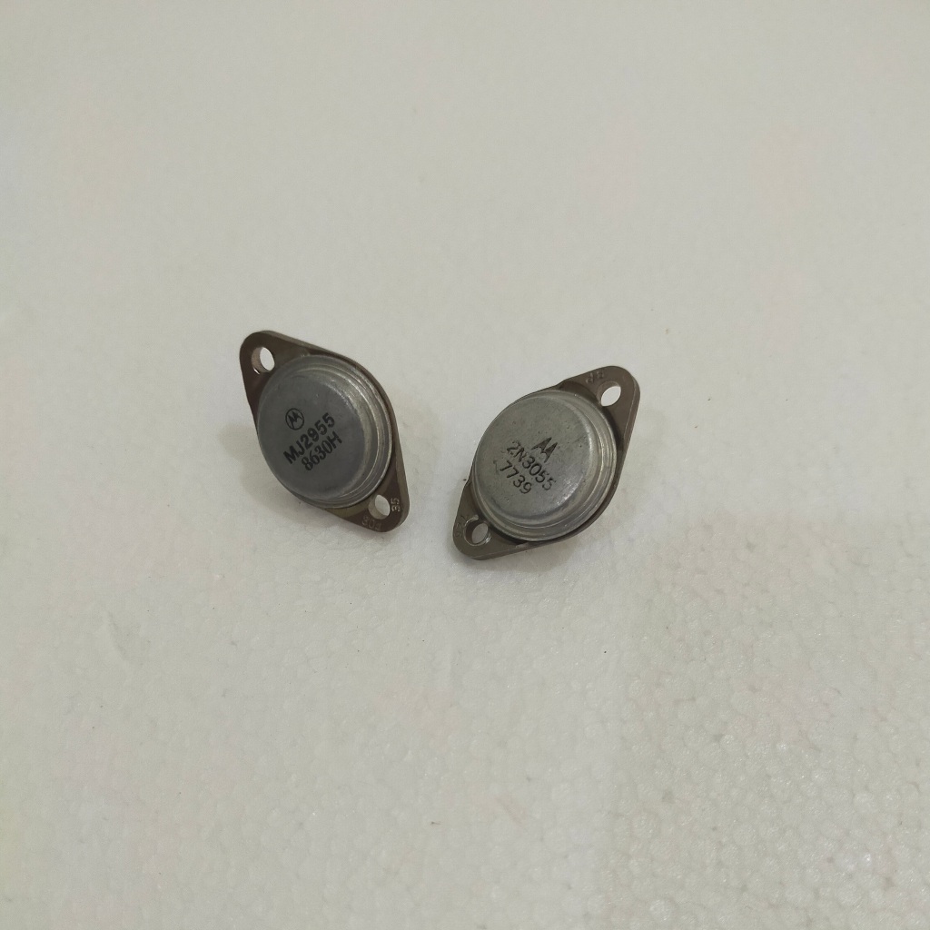 1 Pasang Transistor Jengkol 2N3055 MJ2955 Motorola Ori Normal Pasangan Amplifier