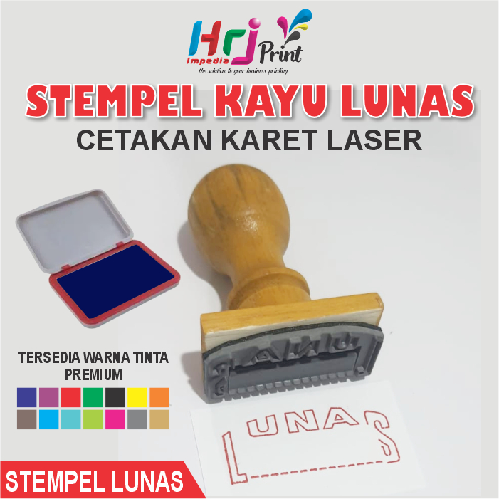 Stempel Lunas | Stempel Kayu Lunas | Stempel Lunas Laser