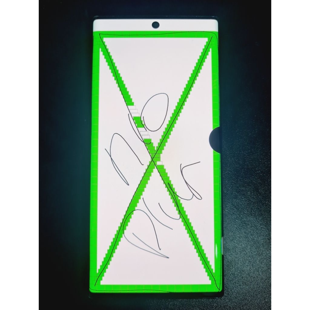 lcd samsung note 10  plus original copotan minus