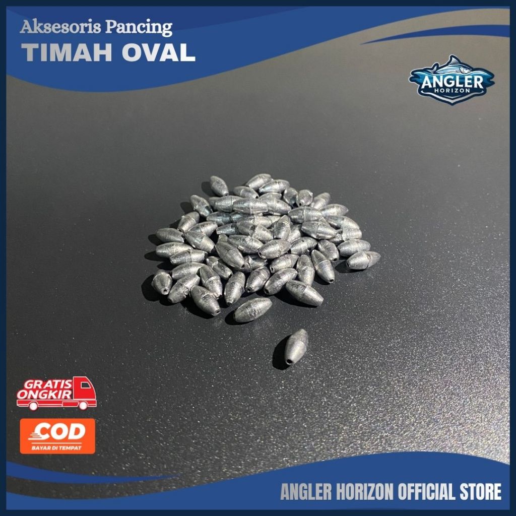 Timah Oval 1,5 gram / Timah Pancing / Pemberat Pancing Murah