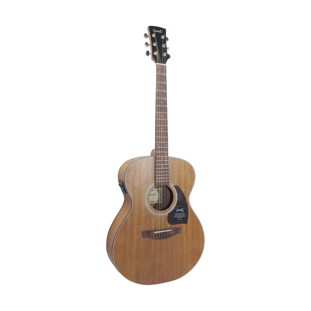 Gitar Akustik Elektrik Merk Grande Original Tipe FW-401E NS Equalizer Tuner Warna Brown Senar String