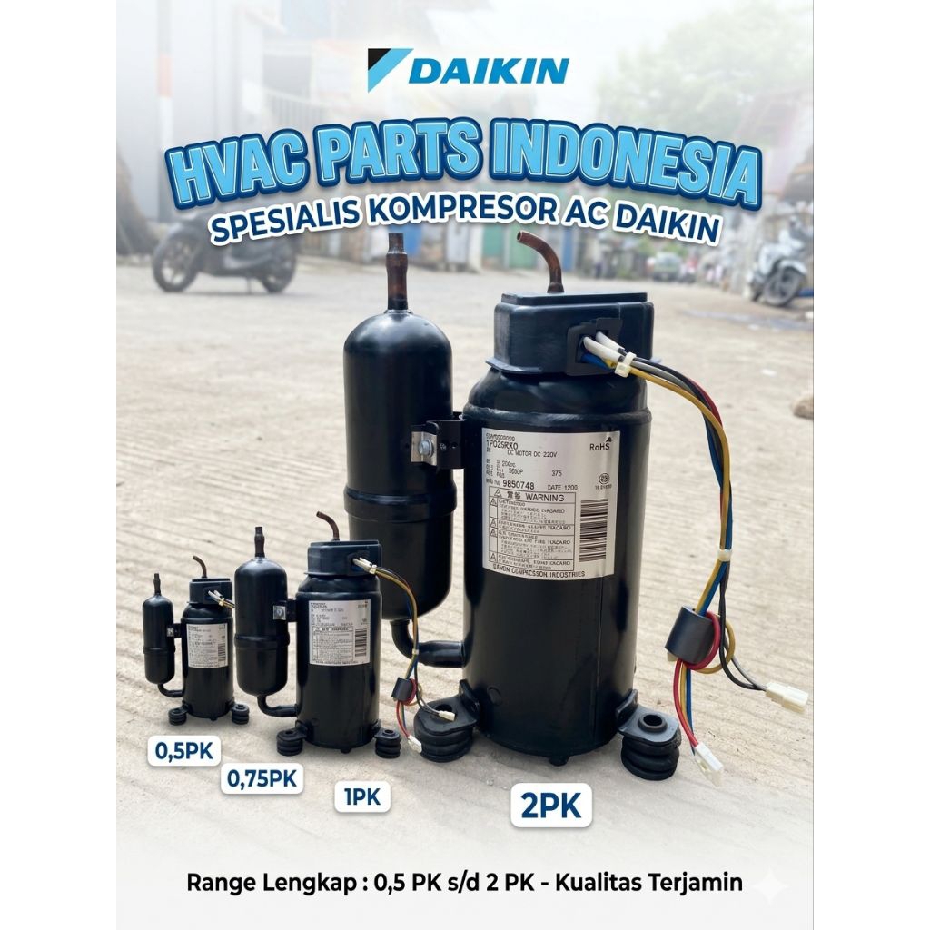 Kompresor AC Daikin Inverter 0.5 PK s/d 2 PK Ori Suku Cadang Baru