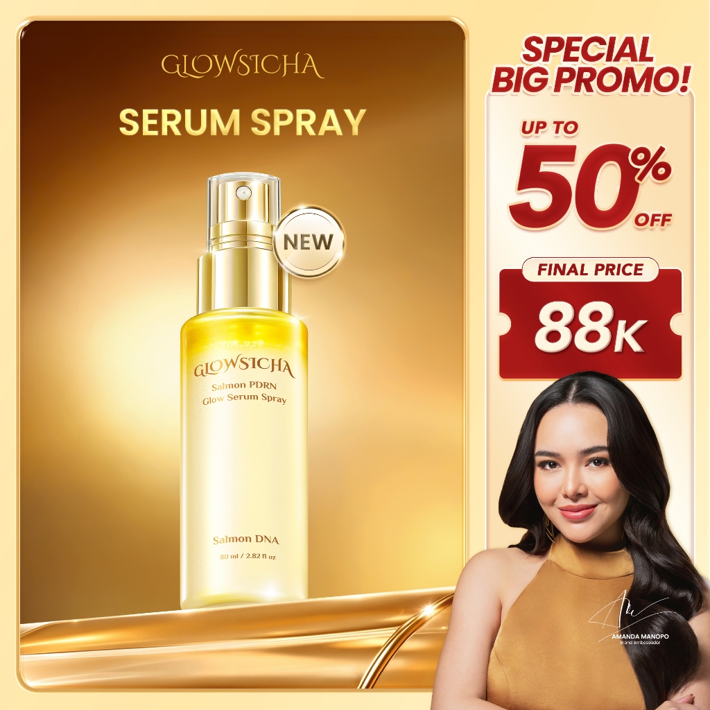 [New Launch] Glowsicha Salmon PDRN Brightening Serum Spray - Serum Spray untuk merawat dan mencerahk