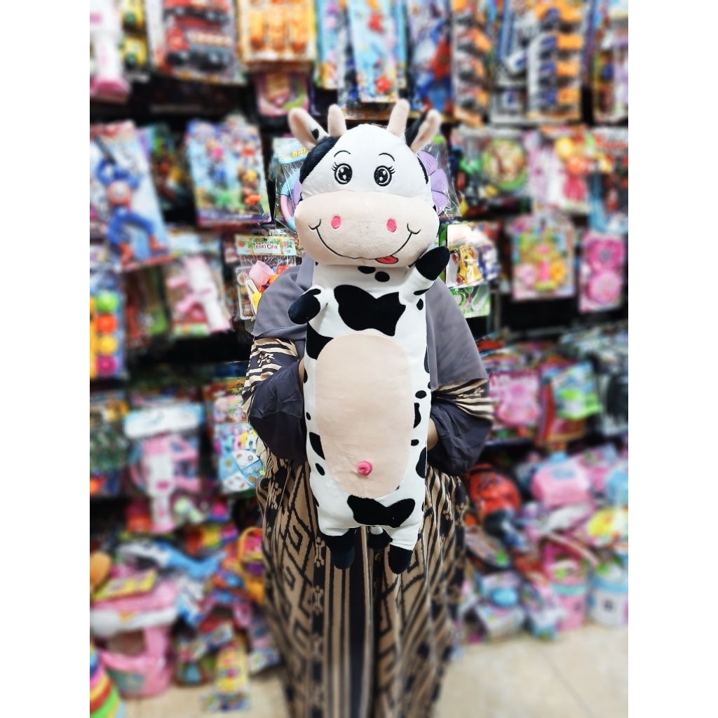 (JUMBO COW) BONEKA GULING SAPI COW JUMBO BONEKA GULING SAPI BAHAN PREMIUM
