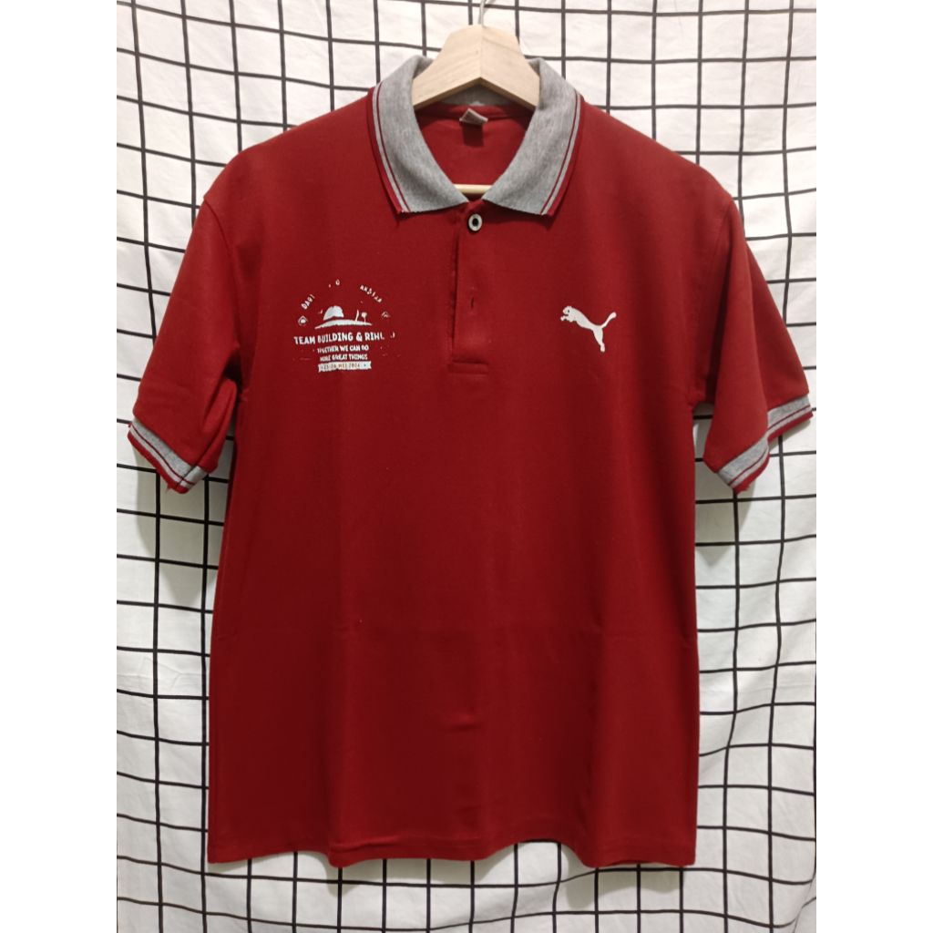 Kaos Polo Pria Merah || C59 Size L