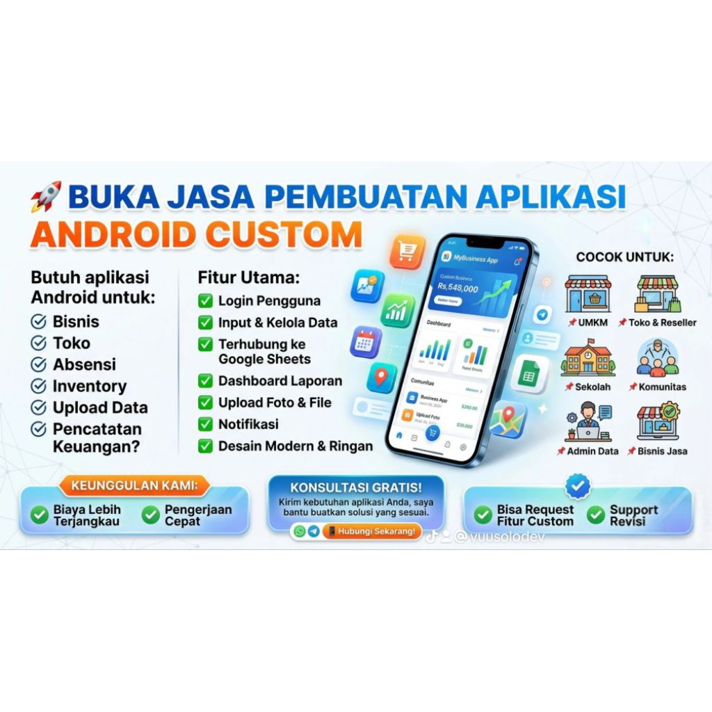 jasa Jasa Pembuatan Aplikasi Android Custom