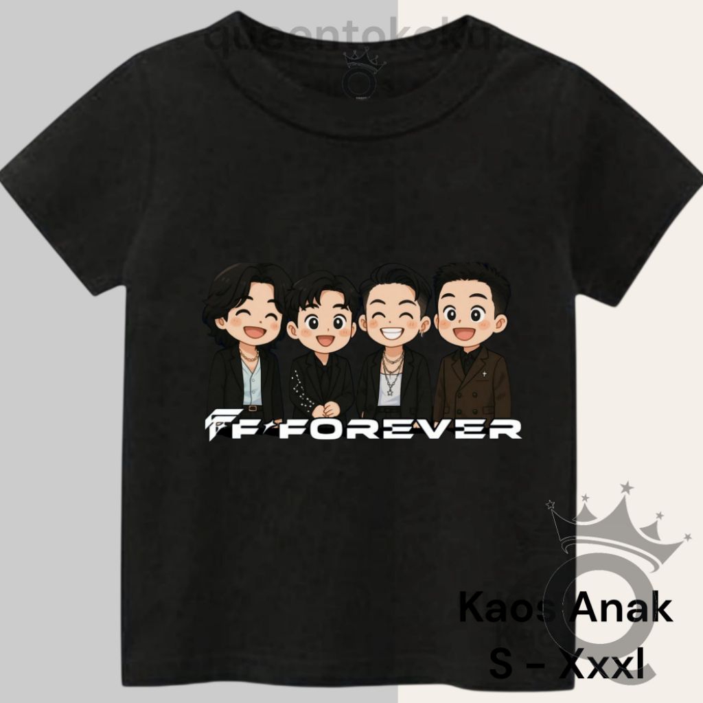 Kaos Meteor Garden F4 F Forever Kaos Anak Anak cotton