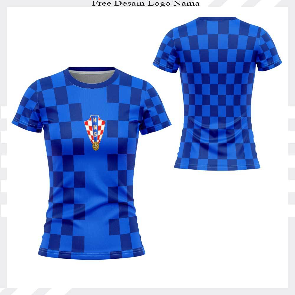 Kaos Atasan Jersey Fantasy Croatia - Baju Bendera Croatia  - Jersey Retro Fullprinting Premium