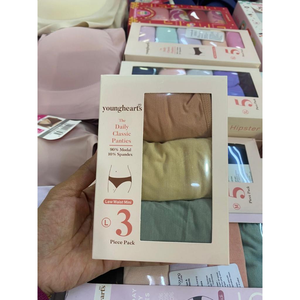 YOUNG HEARTS CELANA DALAM MINI BAHAN MODAL ISI 3PCS PROMO