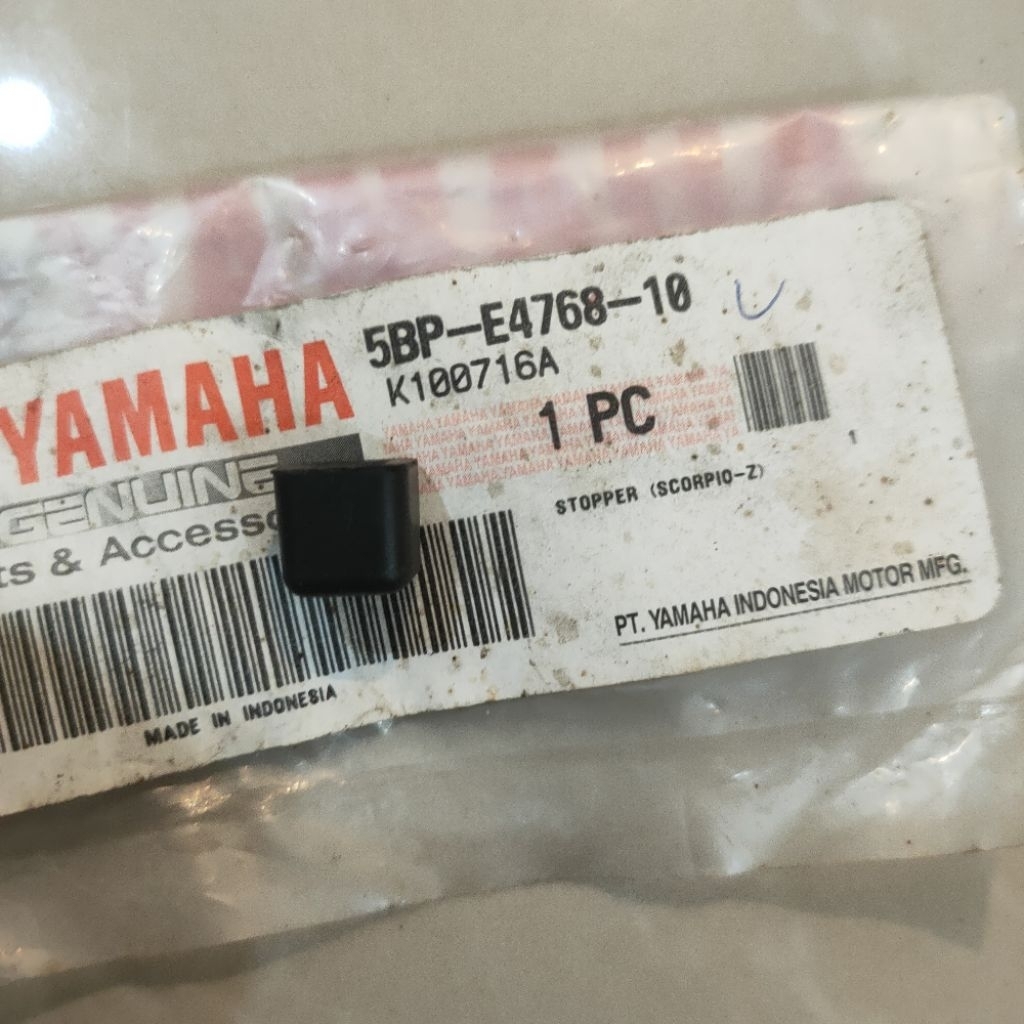 Stopper karet damper knalpot Yamaha Scorpio Z Orig YGP 5BP-E4768-10