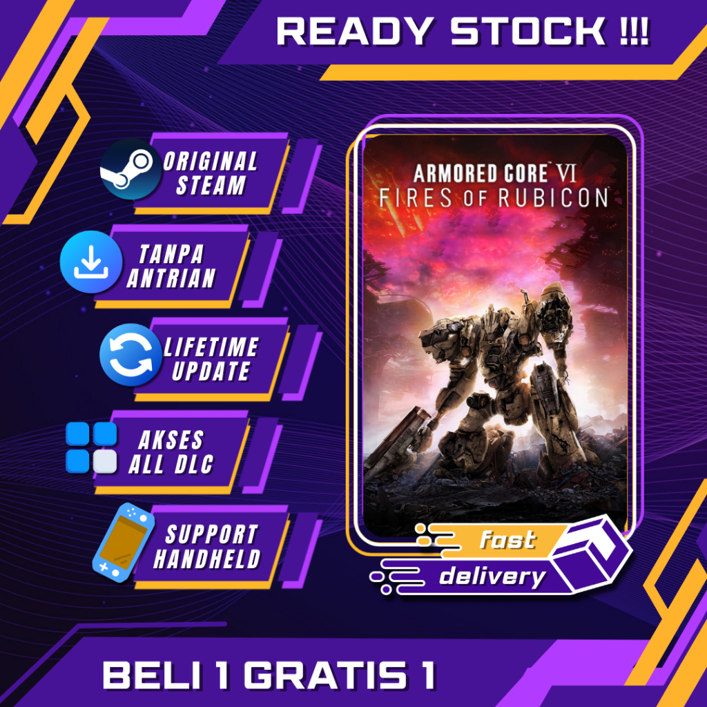 ARMORED CORE VI FIRES OF RUBICON  PC Steam Original Full DLC Main di Akun Pribadi