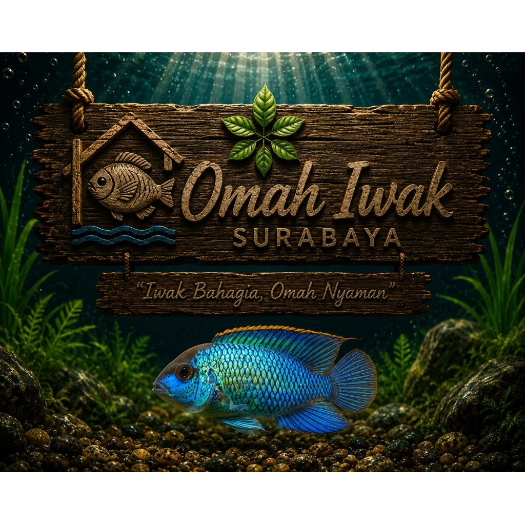 Blue Acara (Sticker Ikan)