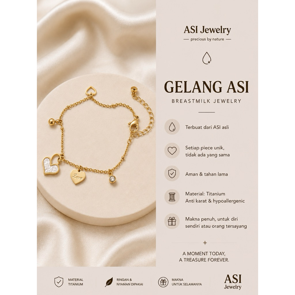 Breastmilk Memorial Jewelry – Gelang ASI Custom