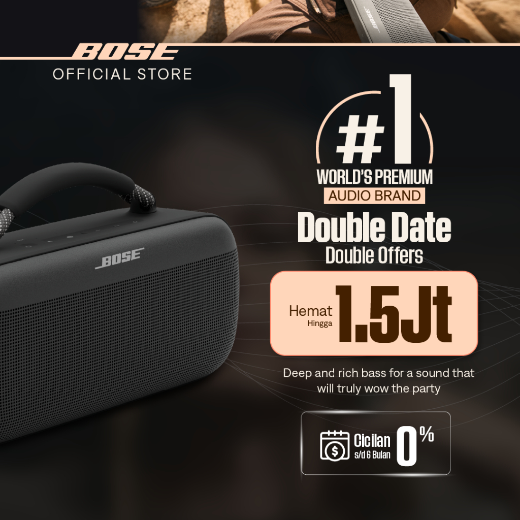Bose SoundLink Max Speaker Bluetooth Portabel - Black / Blue Dusk