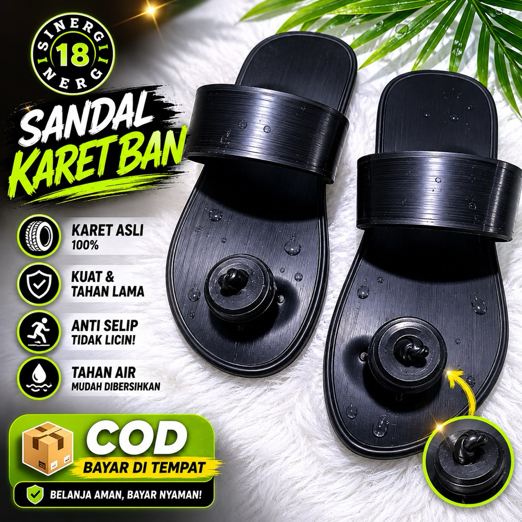 Sandal karet Sandal ban Sandal karet ban