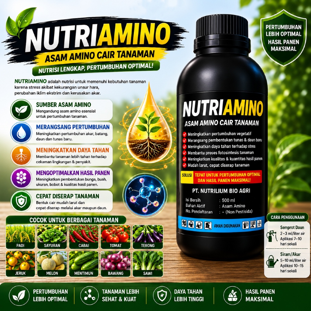 Asam Amino Tanaman Nutri-Amino 500ml Stimulant Tanaman | Nutri Amino Nutriamino Asam amino