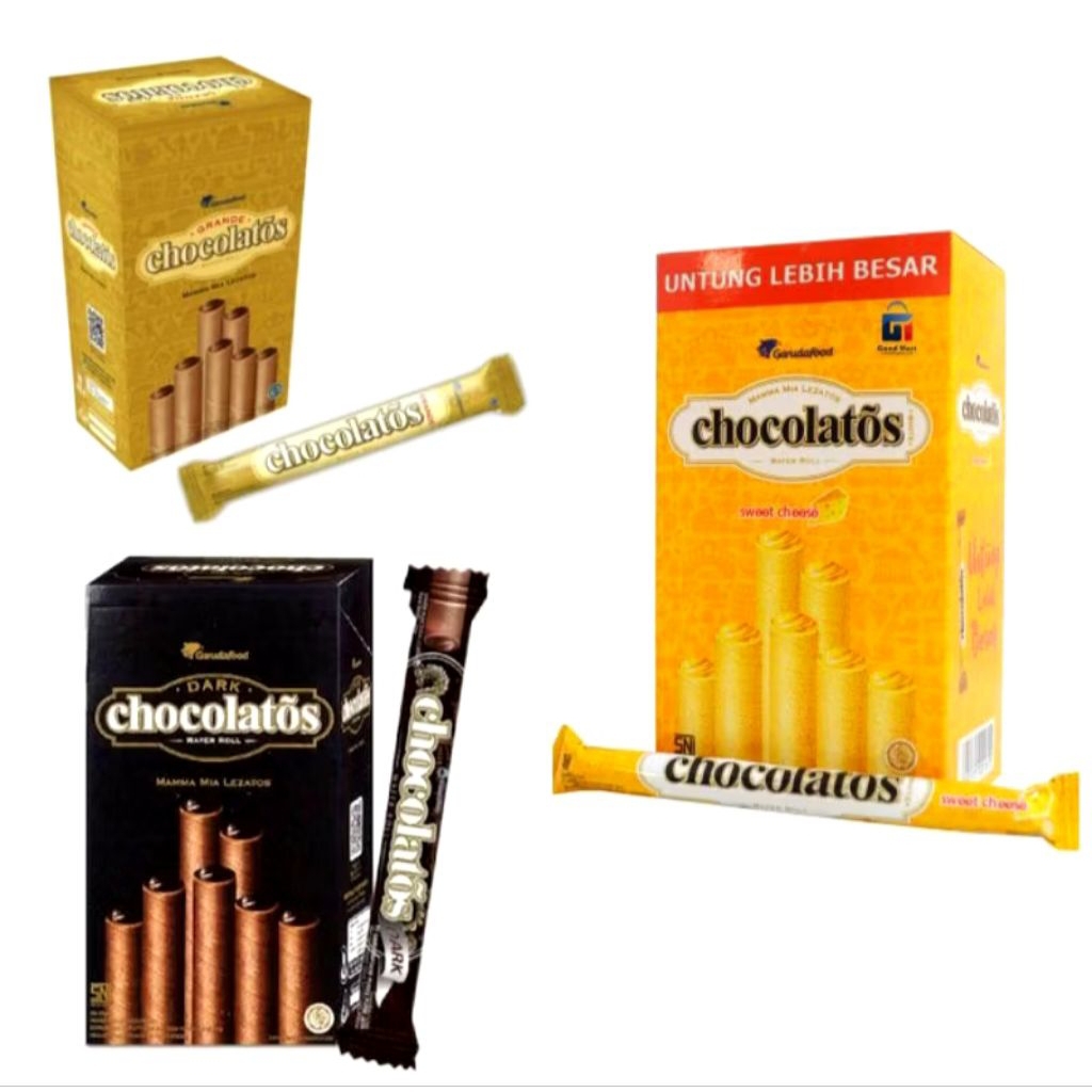 Chocolatos Wafer Roll Long isi 24 pcs