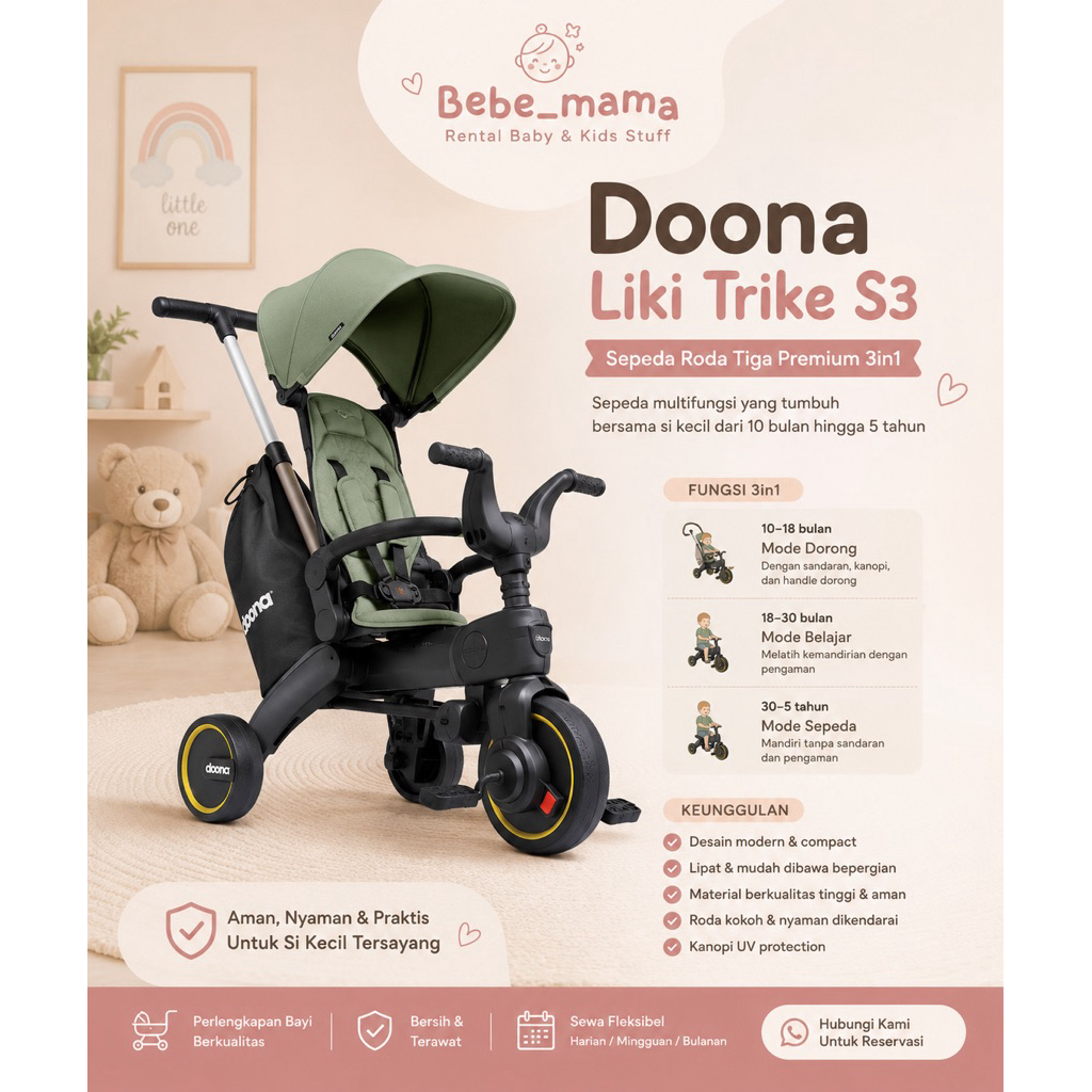 Sewa Sepeda Doona Liki Trike S3