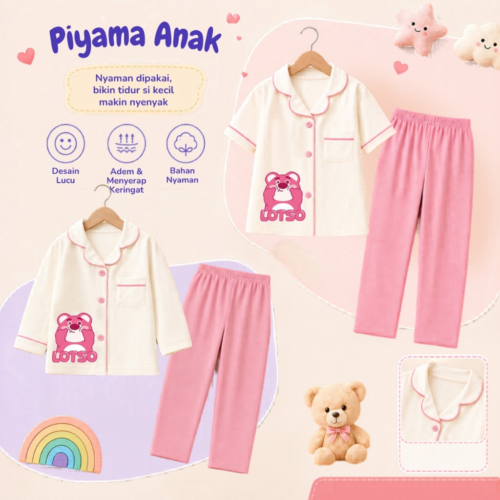 Ciahaw-New Pajamas kids motip LOTSO/Quality  premium