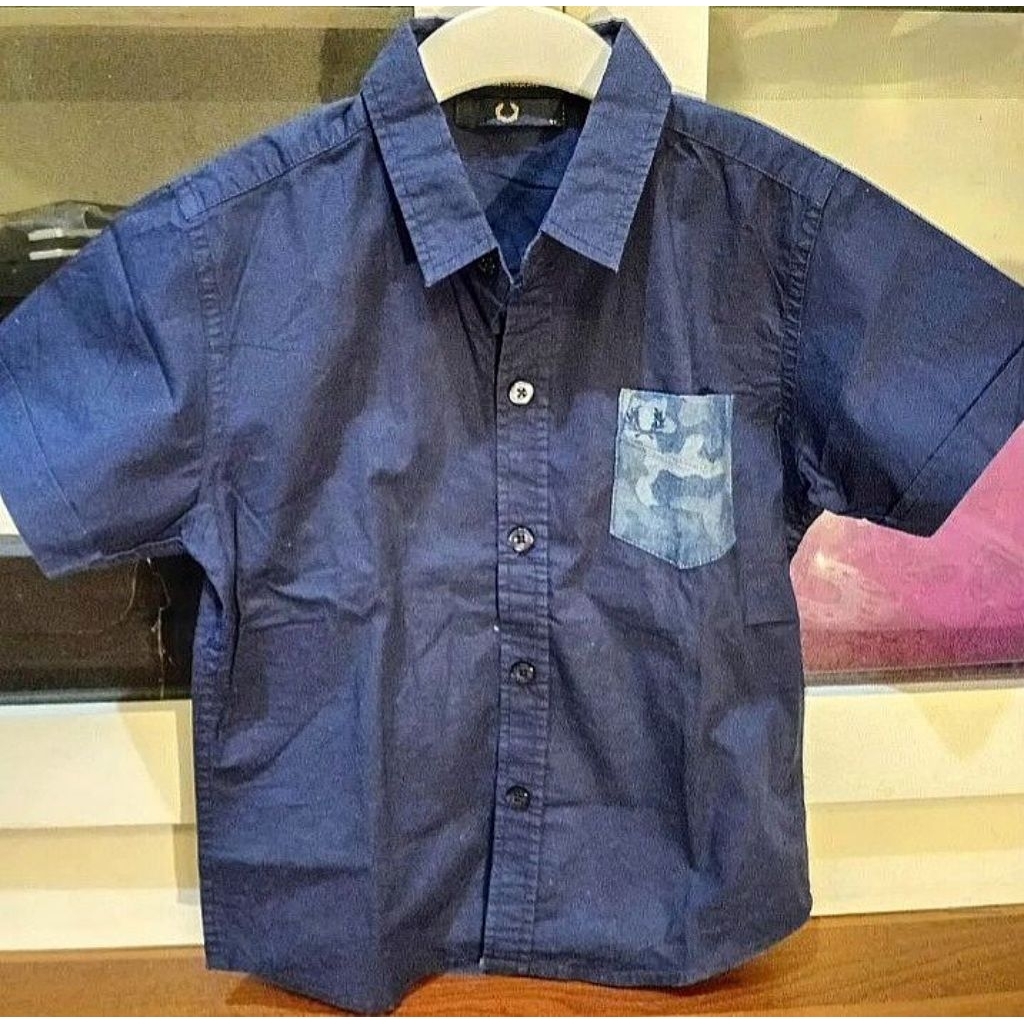 Fred Perry Kids Dark Navy Kemeja Anak