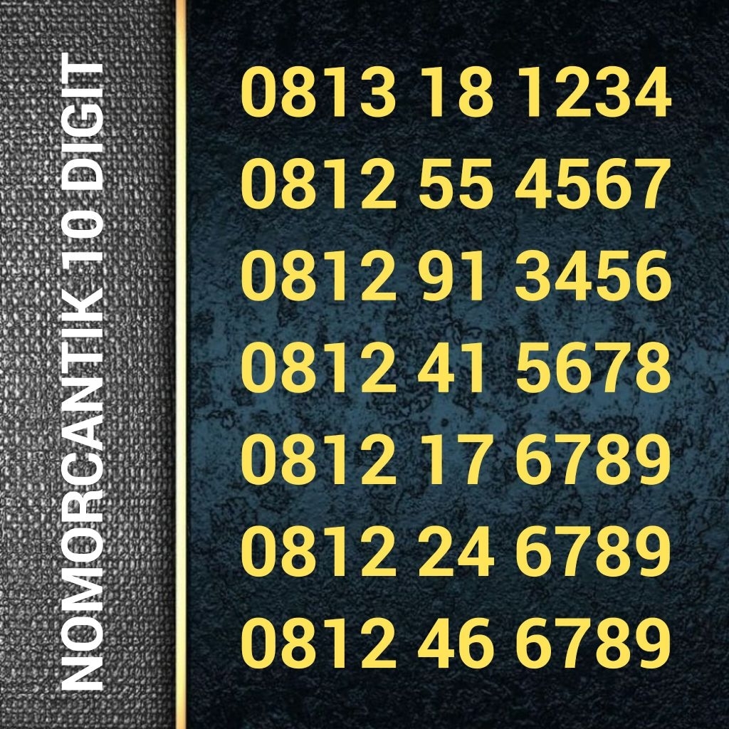 KARTU PERDANA NOMOR CANTIK TELKOMSEL SIMPATI 10 DIGIT - 0123 1234 2345 3456 4567 5678 6789 6789
