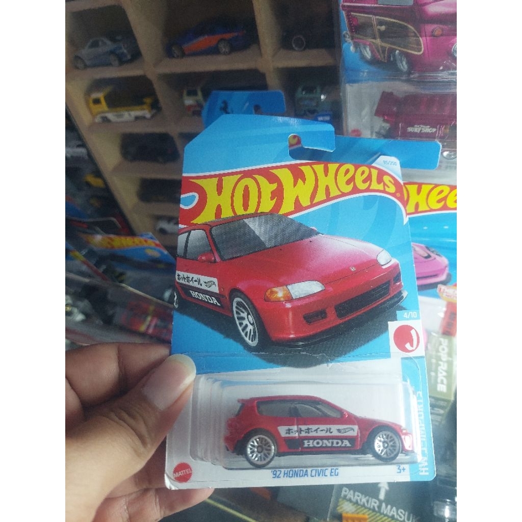 Hot Wheels '92 Honda Civic EG Estilo Red Merah Japan Card