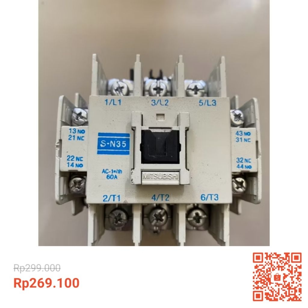 Kontaktor Mitsubishi SN-35 60a 220v