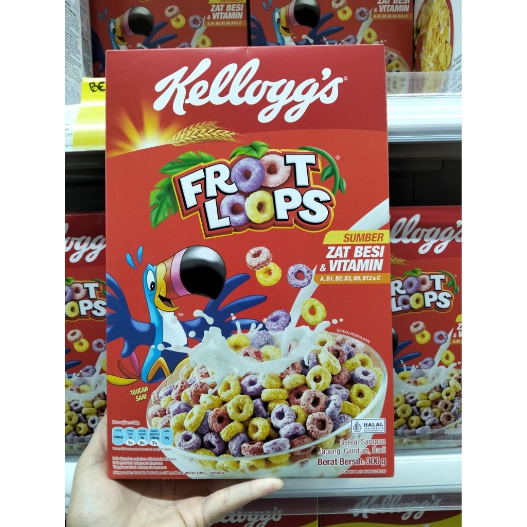 Kellogg’s Froot Loops 300g - Sereal Berwarna Ceria, Rasa Segar, Halal