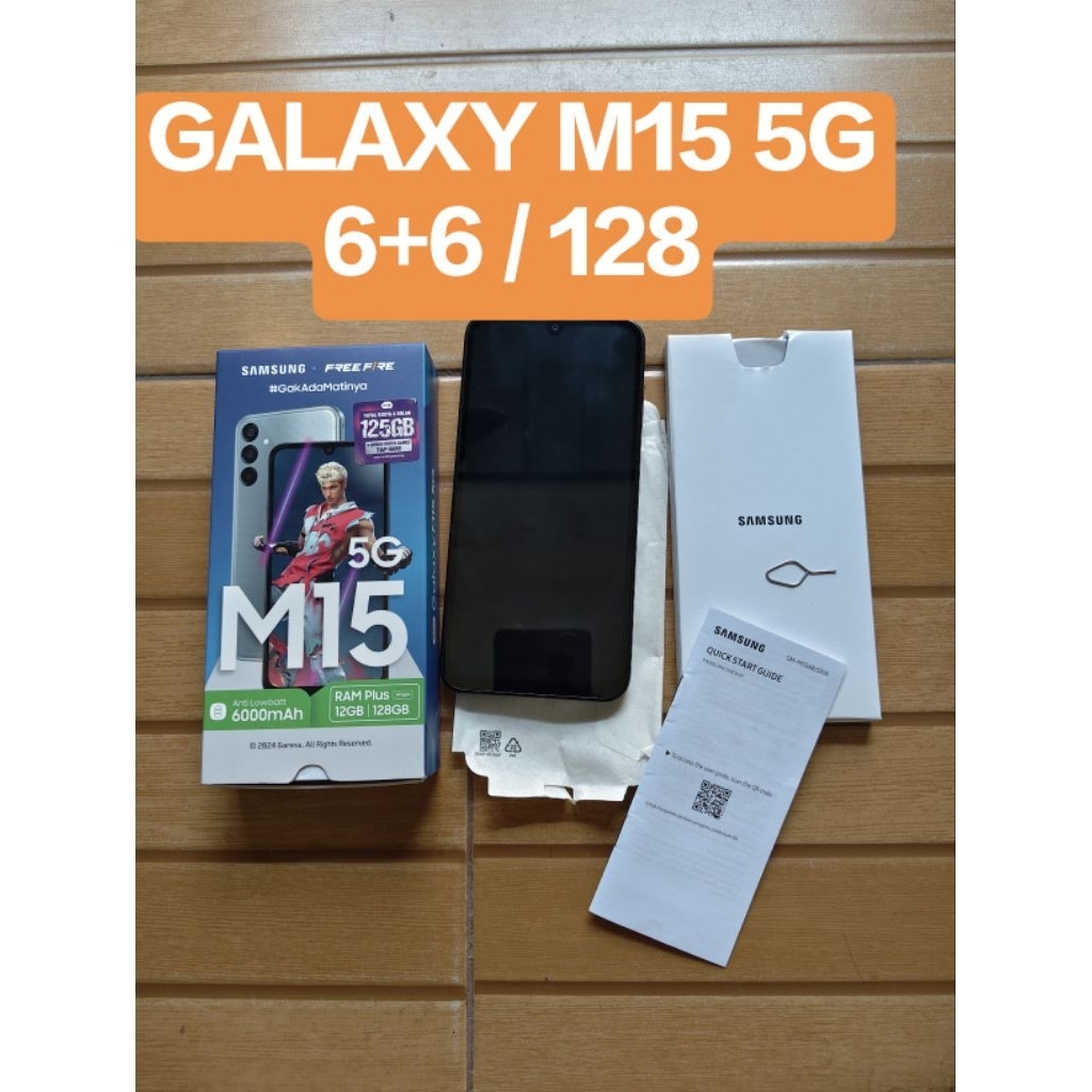 Bekas,seken,Samsung galaxy M15 5G 6/128 ram plus 6+6 rom 128gb