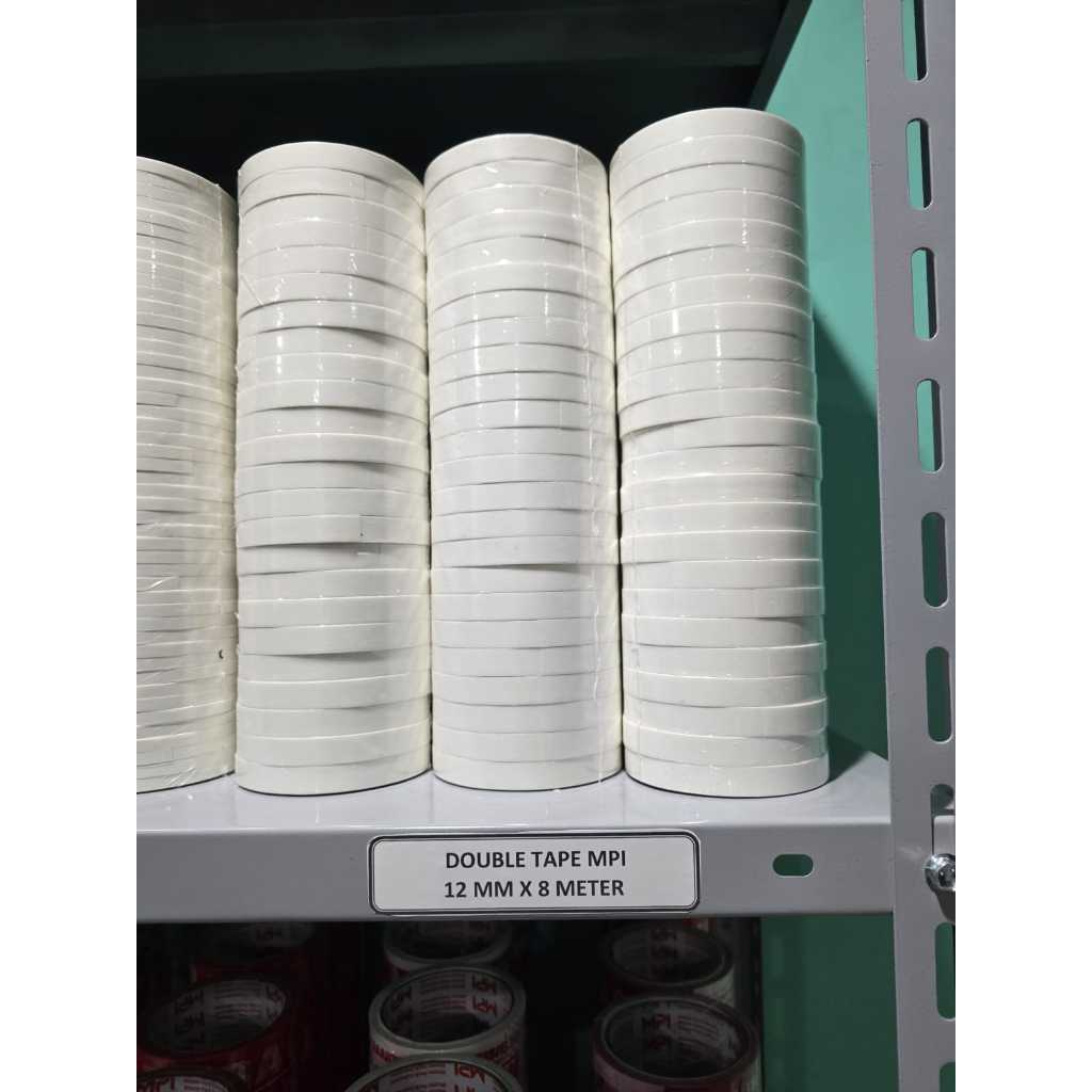 DOUBLE TAPE MPI 12 MM X 8M , DOUBLE TAPE KUAT , DOUBLE TAPE MURAH