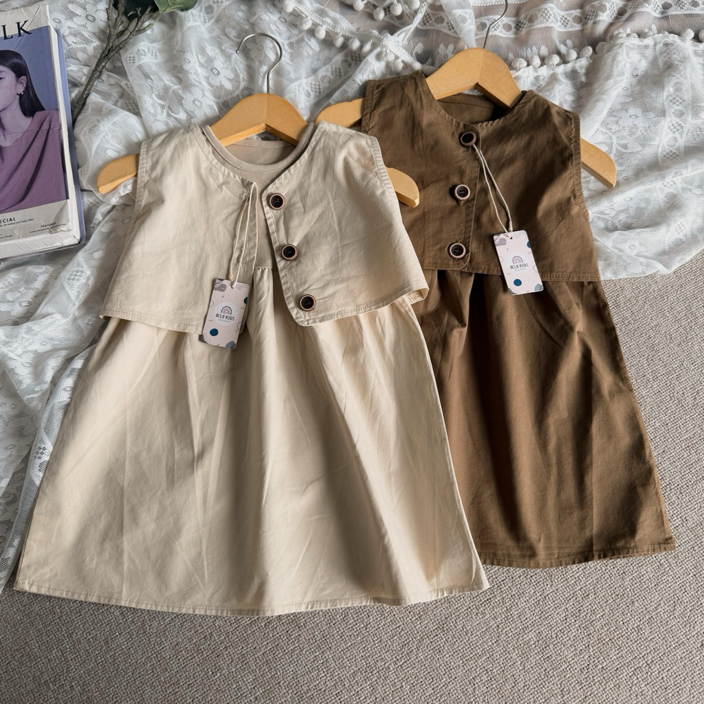 Lolita set dress 2in1 | setelan dress anak perempuan