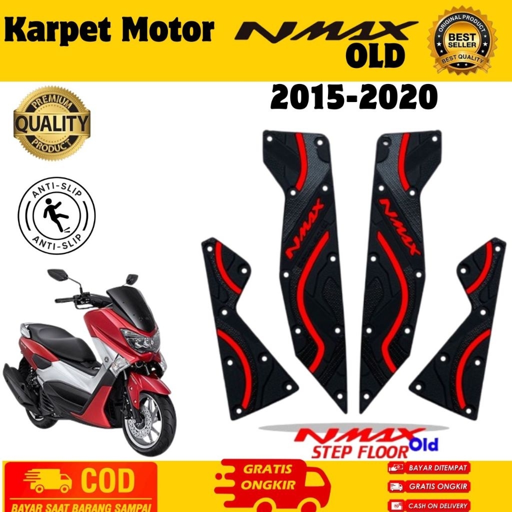 Karpet Motor Nmax Old Pijakan kaki bahan karet asli Pijakan Kaki Nmax Alas Kaki Nmax