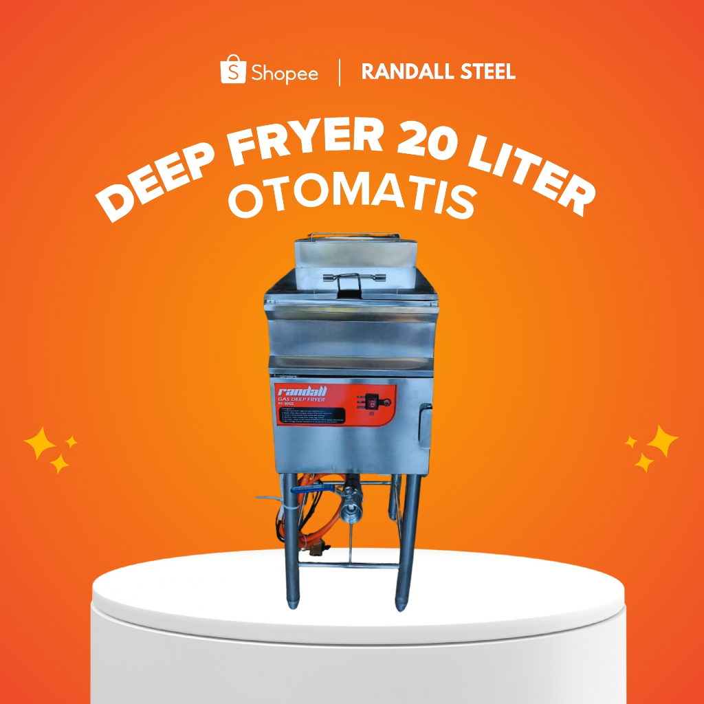Gas Deep Fryer Otomatis / Deep Fryer 20liter Otomatis / Penggorengan Ayam dan Kentang
