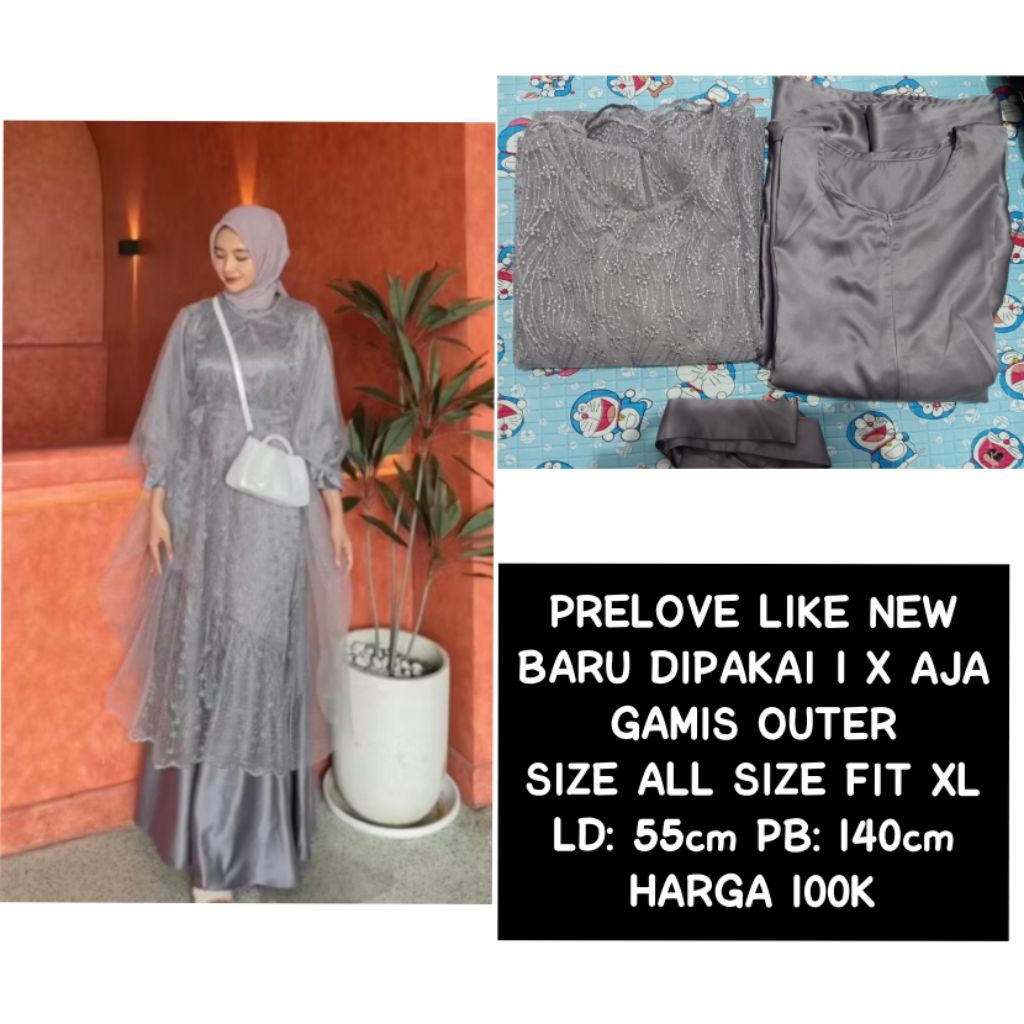 Gamis Panjang/ Outer Gamis/ Kaftan/ Baju Brukat/ Baju Kondangan (PRELOVE)