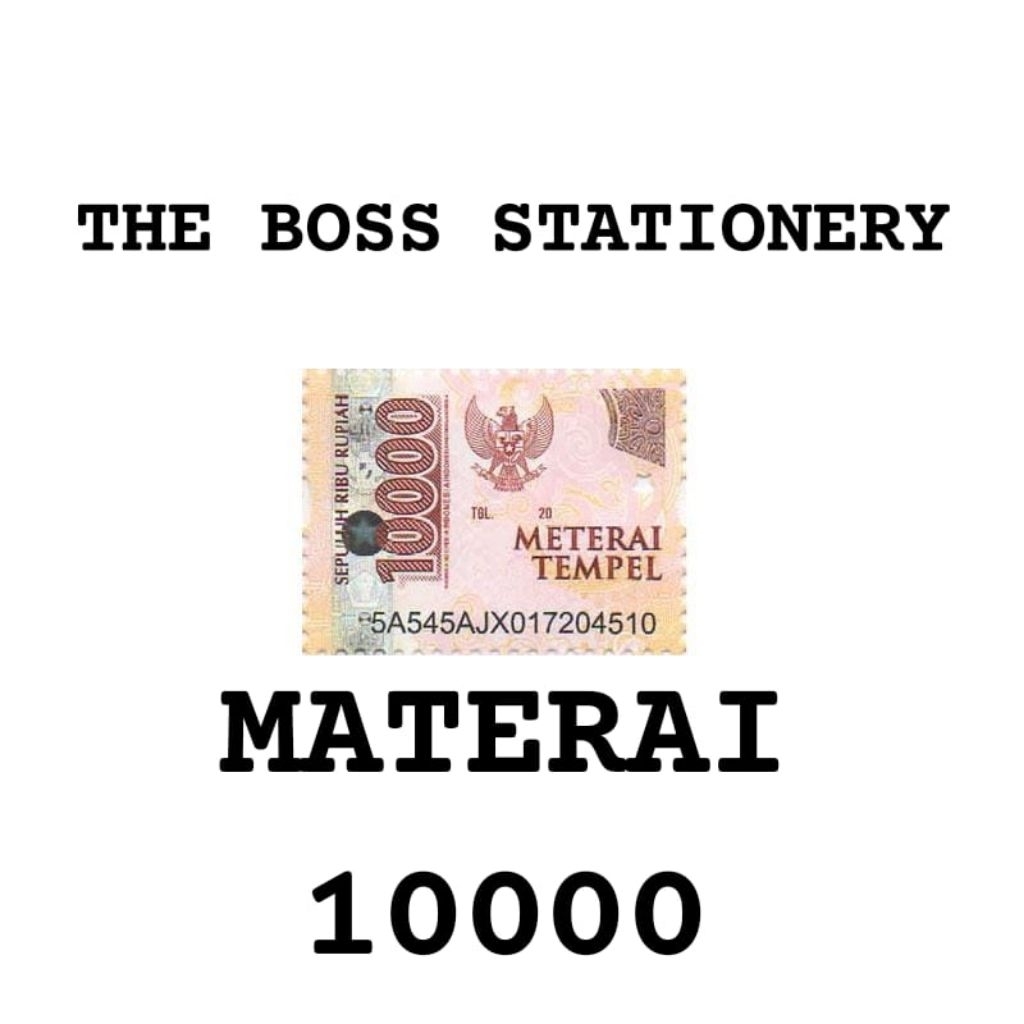 MATERAI 10000 ASLI KANTOR POS / MATERAI ASLI / MATERAI TEMPEL