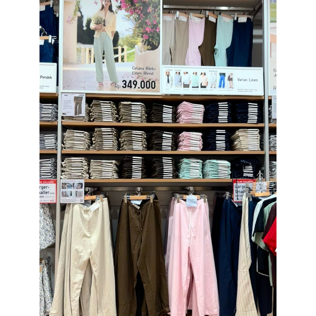 UNIQLO Celana Rileks Linen Blend