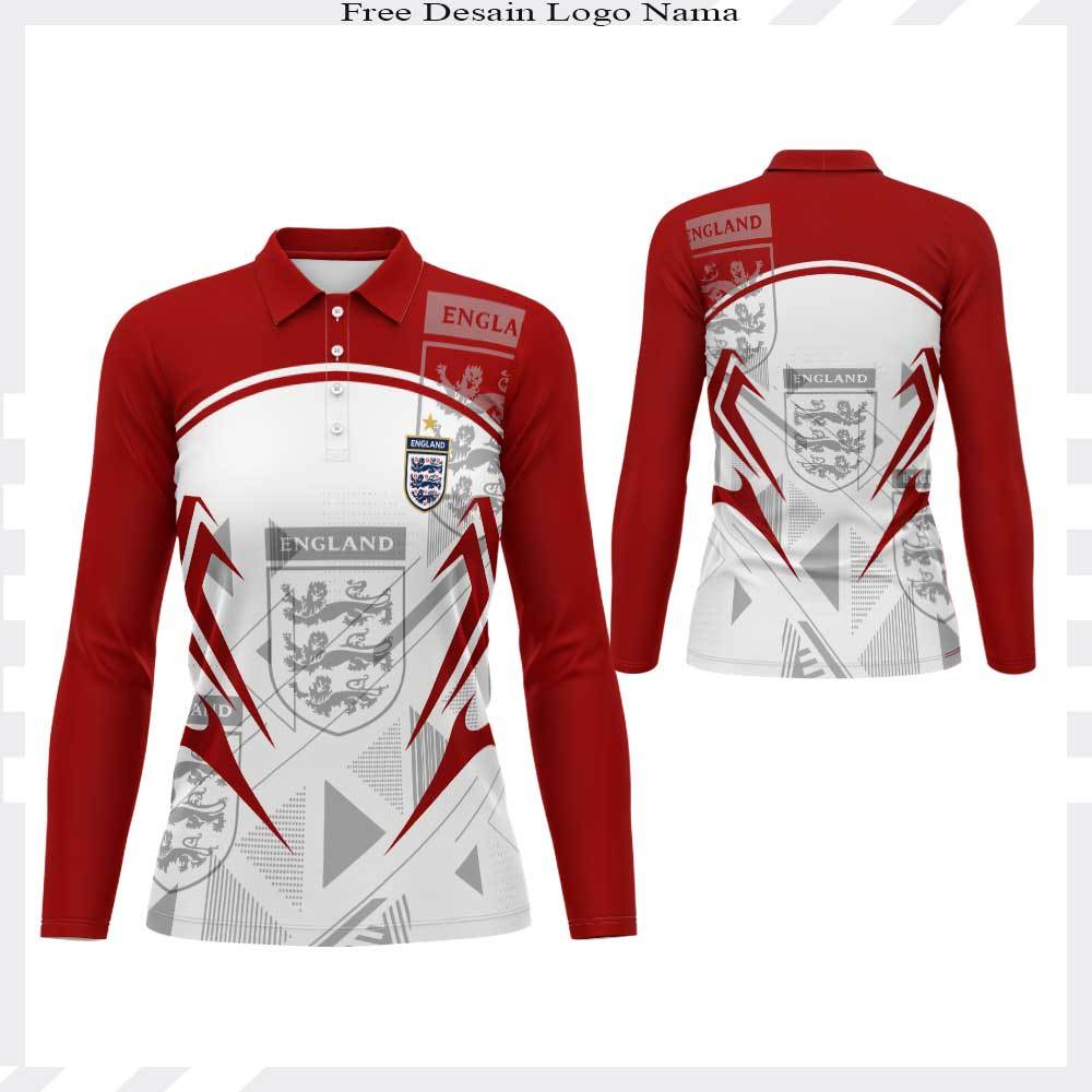 Baju Wangki Wanita Sepak Bola England / Kaos Tunik Jersey Piala Dunia 2026 Inggris England Terbaru F
