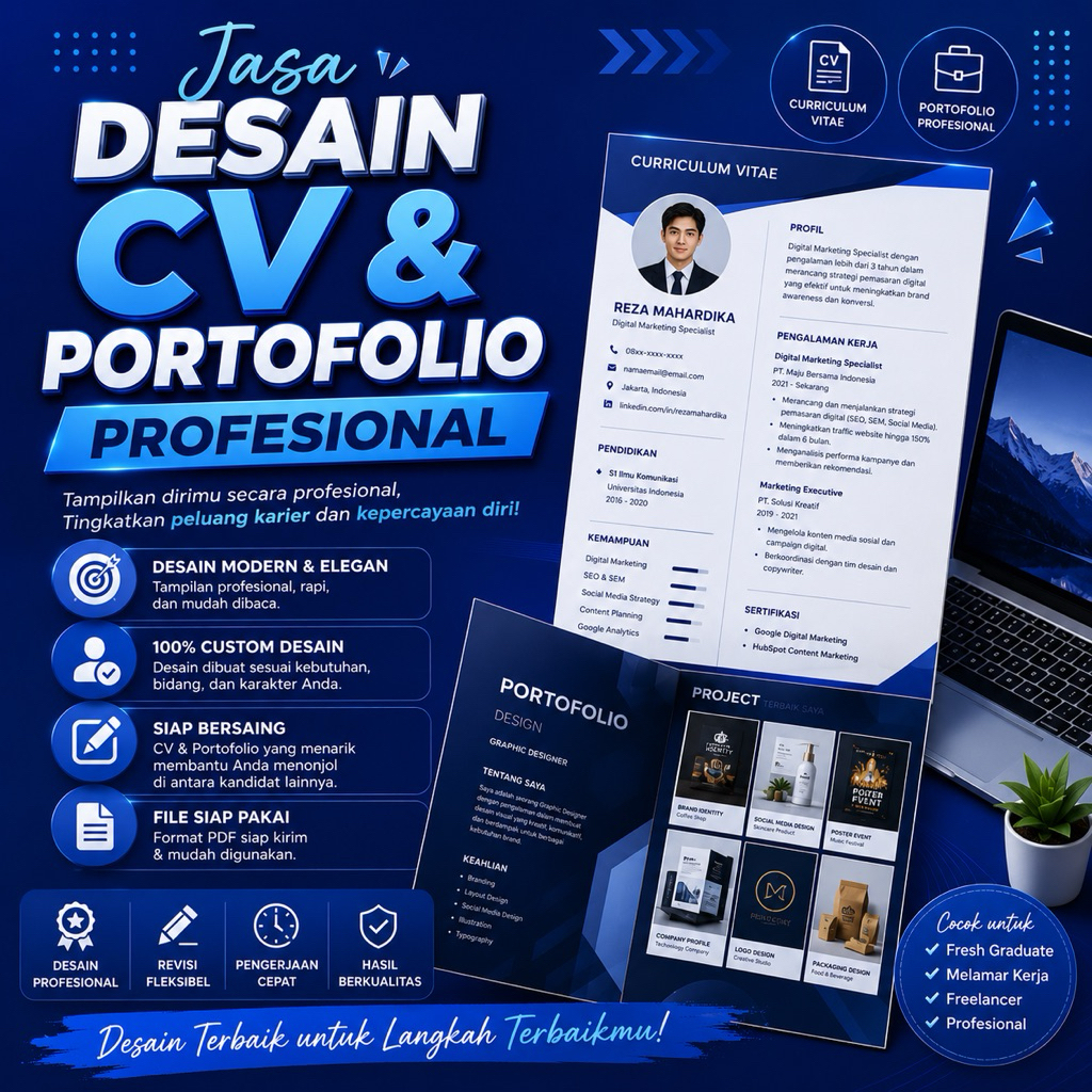 Jasa Pembuatan Desain CV & Portofolio Profesional