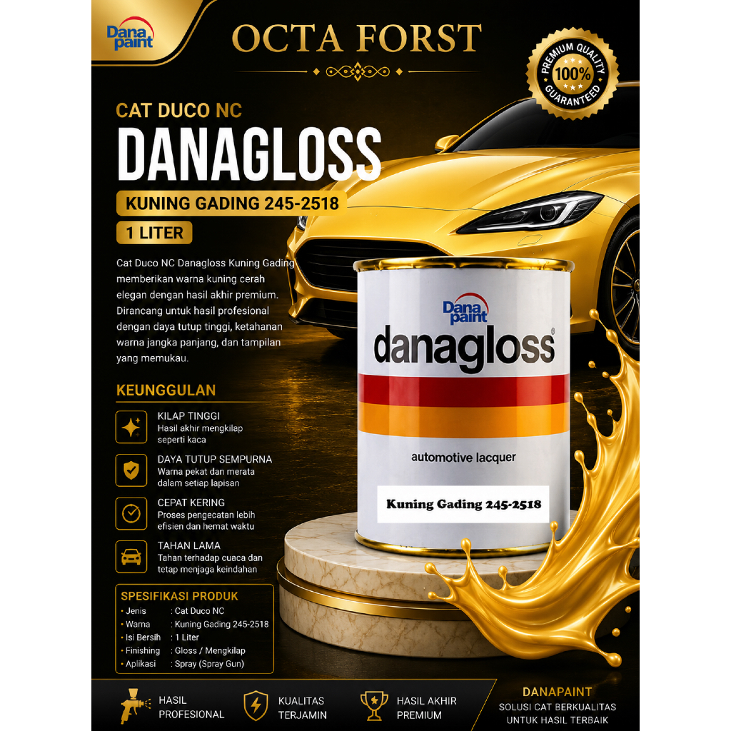 Cat Duco NC Danagloss Kuning Gading 245-2518 1 Liter