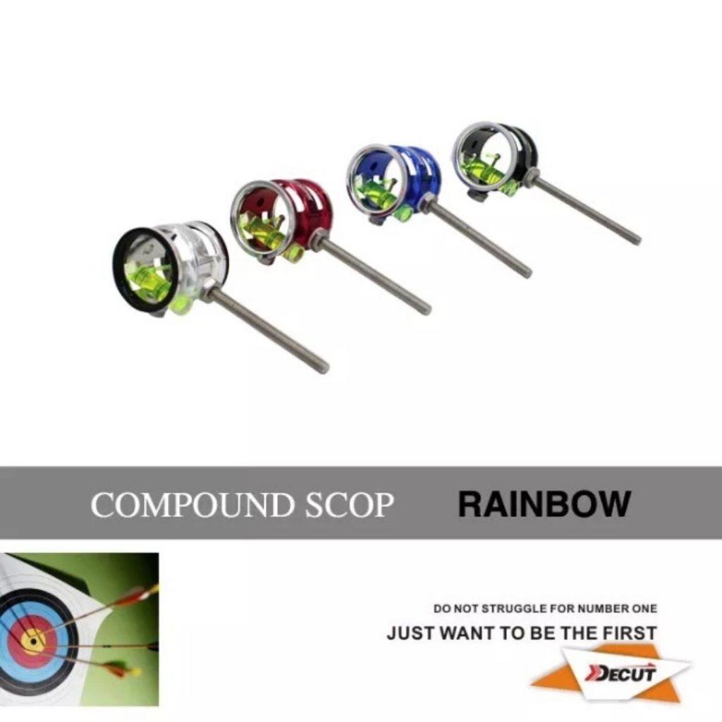 DECUT Archery Compound SCOPE RAINBOW - Scop - Incaran Panahan - Compound Bow Pin Scope - Olahraga Pa