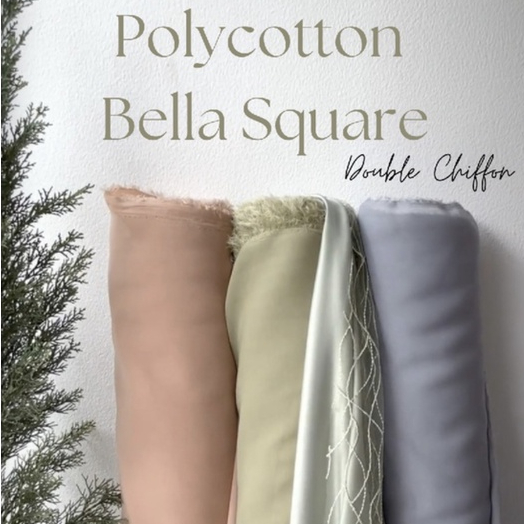 1 ROLL Kain Polycotton Bella Square (lebar 115cm) panjang 45.5 meter