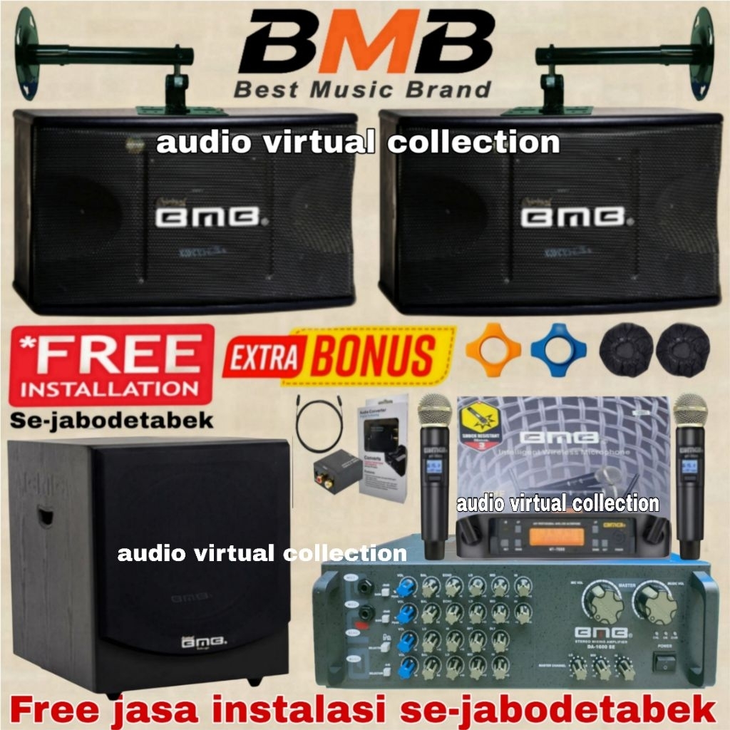 Paket karaoke speaker full set BMB 10inch ( Full set II )