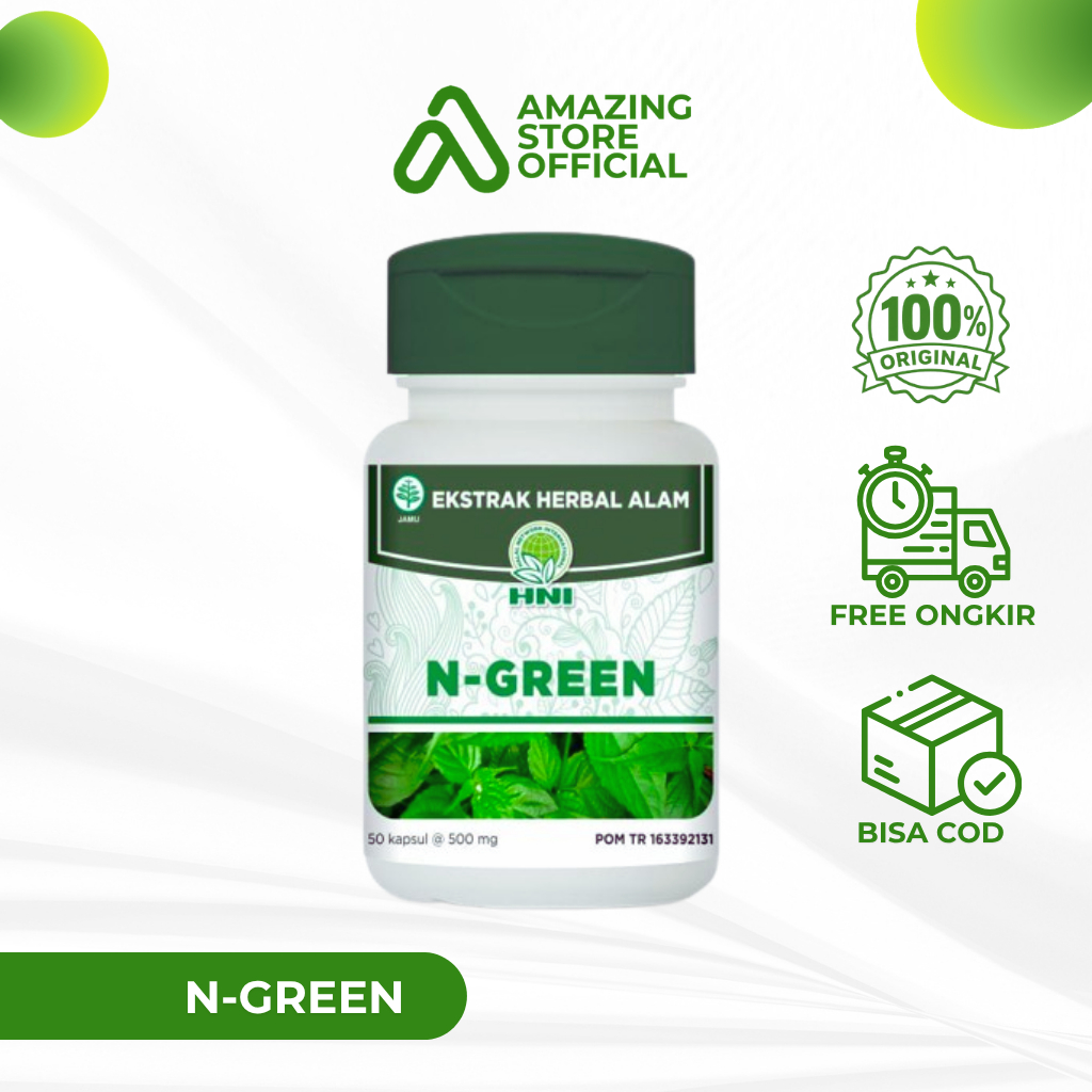 N-GREEN HNI HPAI kapsul pelancar ASI halal & bpom Obat Sakit Kepala, Vertigo, Migrain, Sering Pusing