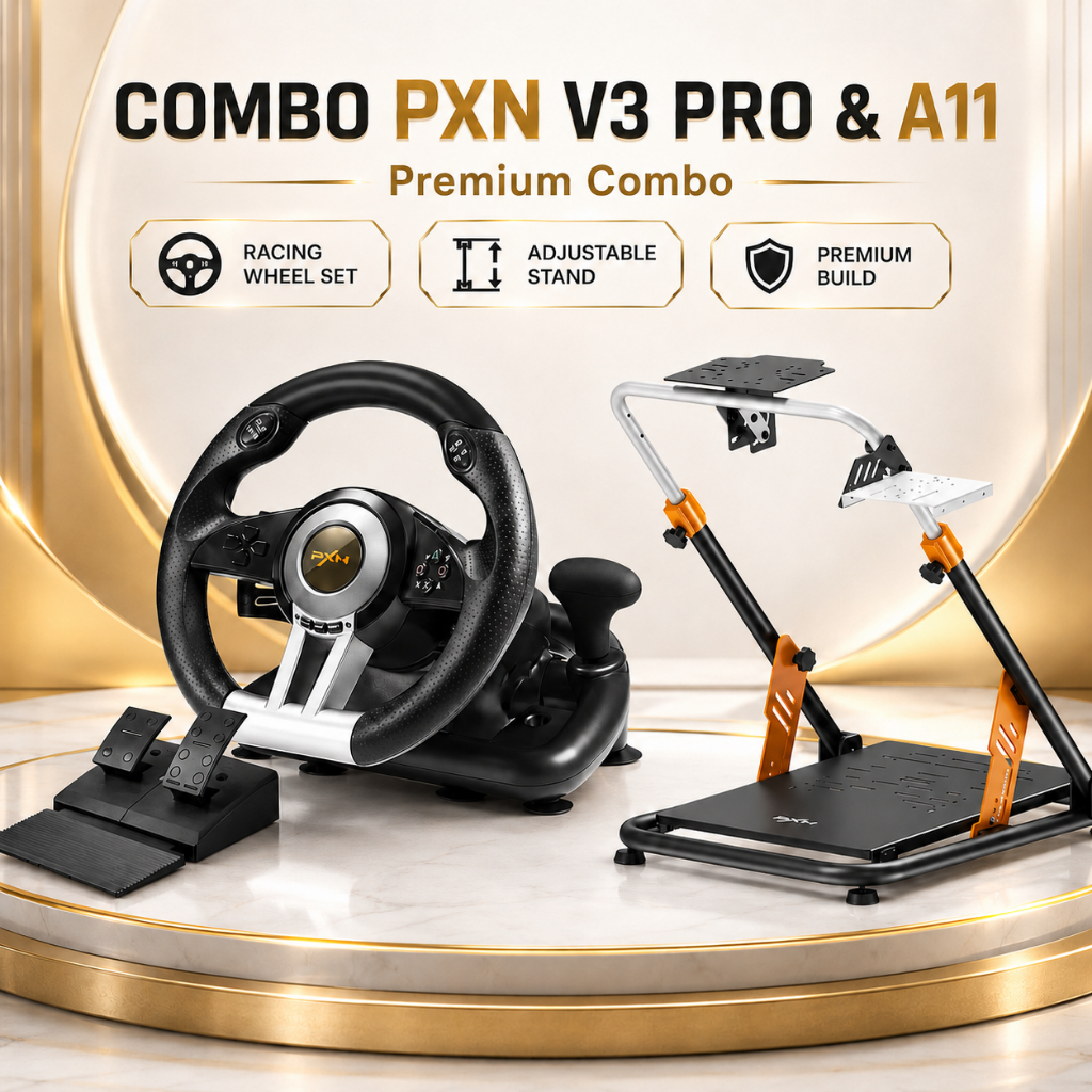 COMBO PXN V3 PRO Steering Wheel with PXN A11 Wheel Stand